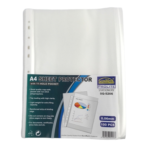 Bìa lỗ Suremark SQ-5206 0.06mm 600gr 100 tờ A4 (10)