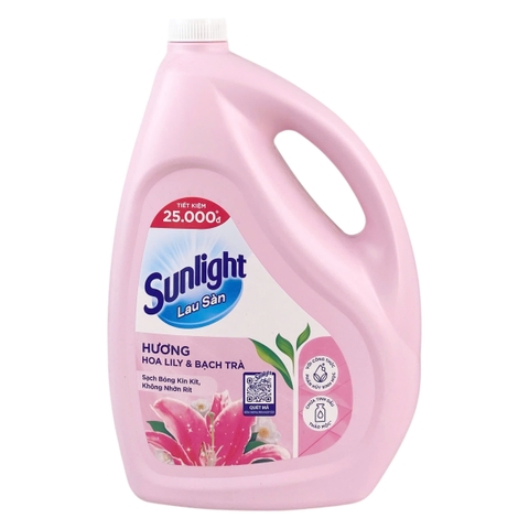 Nước lau sàn sunlight 3.6kg hương hoa Lily & bạch trà (3)