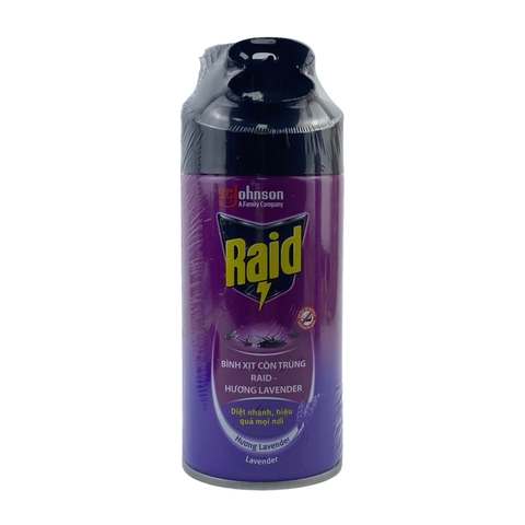 Bình xịt côn trùng Raid hương Lavender 300ml (12)