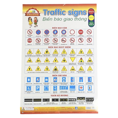 Tranh cho bé - Biển báo giao thông