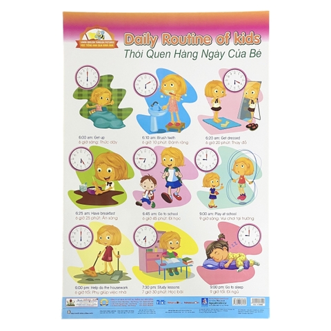 Học Tiếng Anh qua hình ảnh - Thói quen hàng ngày của bé