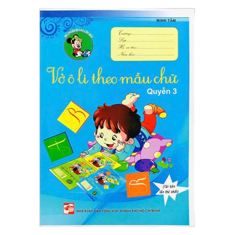 Vở ô li theo mẫu chữ Quyển 3