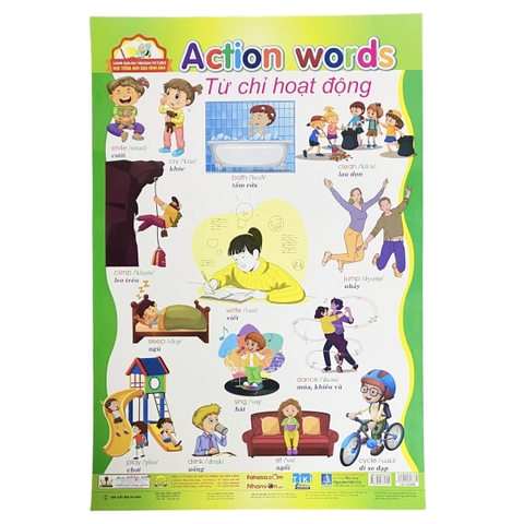 Tranh cho bé - Từ chỉ hoạt động
