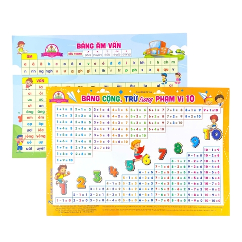 Bảng âm vần - bảng cộng, trừ trong phạm vi 10