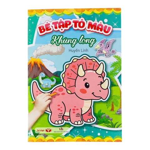 Bé tập tô màu: khủng long
