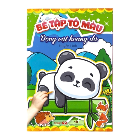 Bé tập tô màu: động vật hoang dã