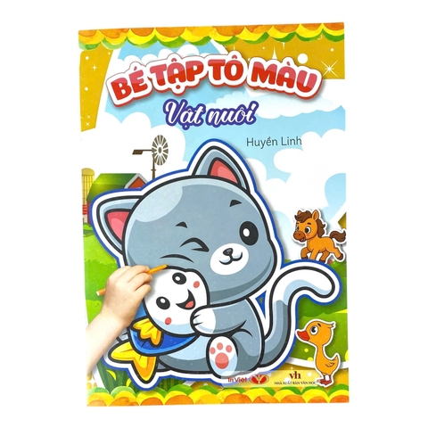 Bé tập tô màu: vật nuôi