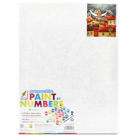 Tranh tô màu số hoá Colormate Moon Town MS-MT3 30x40cm