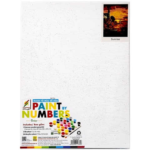 Tranh tô màu số hoá Colormate Sunrise 30x40cm