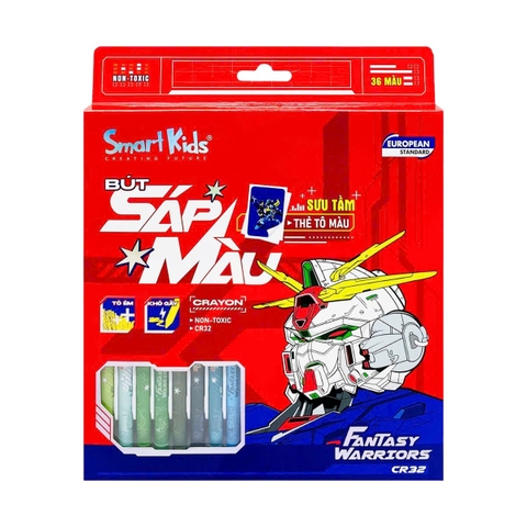Bút sáp màu Smart Kids CR32 36 màu, Màu sáp, Văn phòng phẩm