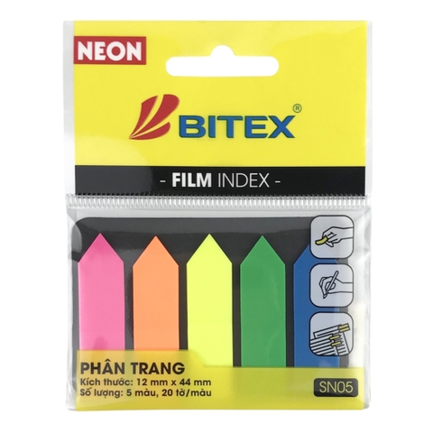 Giấy note phân trang Bitex SN05 12x44mm (20)
