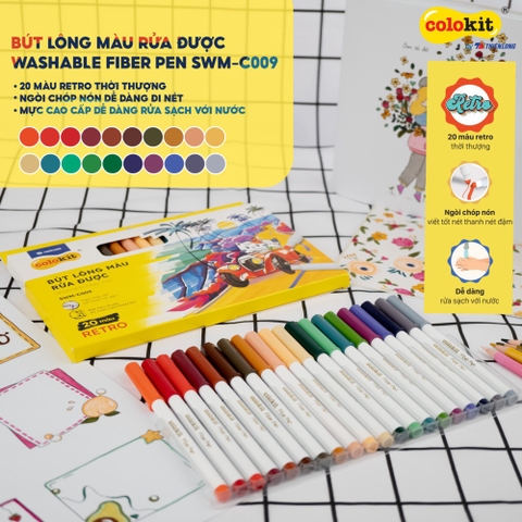 Bút lông màu rửa được TL Colokit SWM-C009 20 màu (10/100)