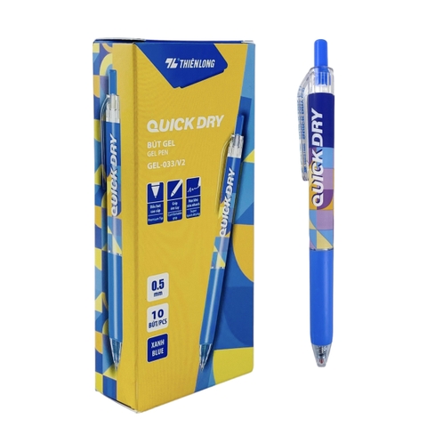 Bút gel TL Gel-033/V2 xanh dương (10)