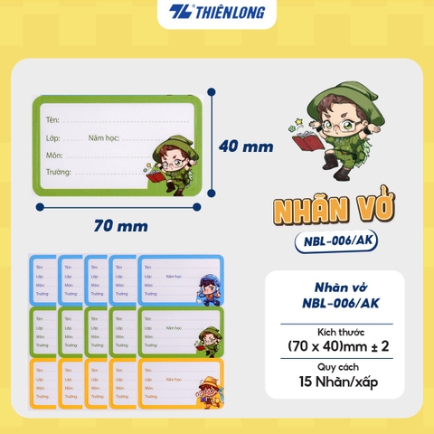 Nhãn tên TL NBL-006/AK (50)