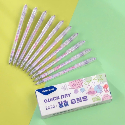 Bút gel TL Quick Dry GeL-045 tím (10)