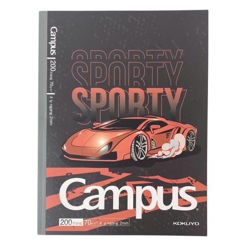 Tập Campus Sporty Car NB-A5LY200SC-R 200 trang 70gsm 4 ly ngang (5/90)