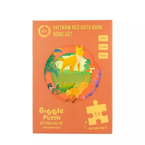 Xếp hình 24 mảnh NT Giggle Puzzle A24-340 - Chủ đề: động vật - Động vật quý hiếm