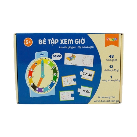 Xếp hình 48 mảnh NT Giggle MT48-381 - Bé tập xem giờ