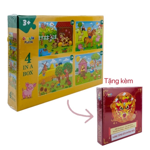 Xếp hình 4 trong 1 54 mảnh NT Giggle Puzzle A54-443 - Chủ đề: Đất liền + Xếp hình 48 mảnh NT Giggle Puzzle A48-377 - Chủ đề: Lễ hội Rồng 03