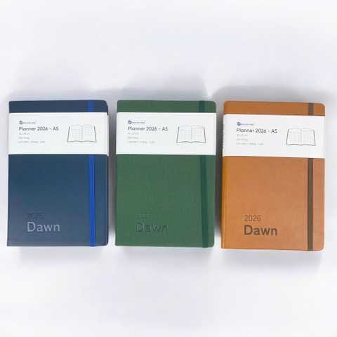 Sổ lịch Planner NT A5-25 14x21cm 224 trang, Sổ tay lịch năm 2026, Sổ kế hoạch, Sổ ghi chú theo ngày