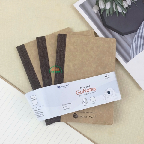 Bộ 3 sổ GoNotes NT GN-04-M 10.5x15cm 64 trang 70gsm