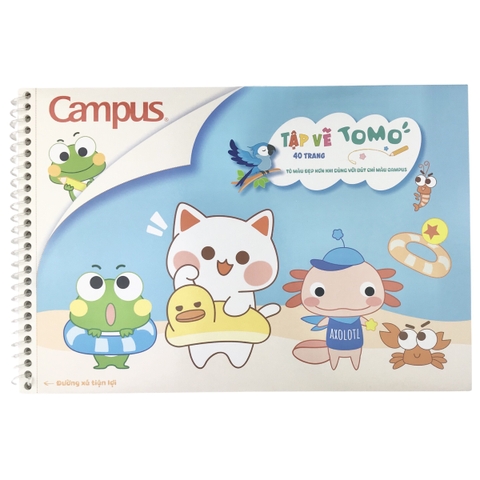 Tập vẽ Campus SKB-A4TOM-40-2 100gsm 40 tờ A4 gáy dọc (5/80)