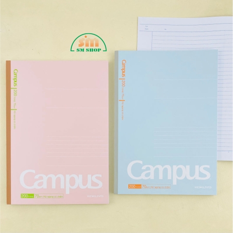 Tập sinh viên Campus Kusumi NB-BKUS200 200 trang 70gsm kẻ ngang dán gáy (5)
