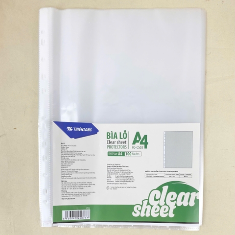 Bìa lỗ TL Flexoffice FO-CS03 600gr 100 tờ A4 (100)