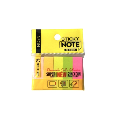 Giấy note Pro Office PO-SN205 3x2 inch 5 màu (12/432)
