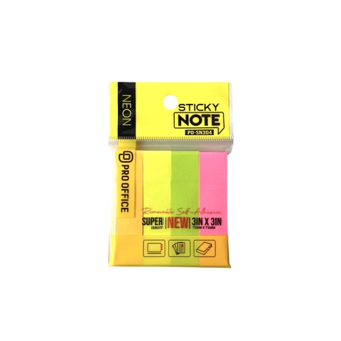 Giấy note Pro Office PO-SN304 3x3 inch 4 màu (12/384)