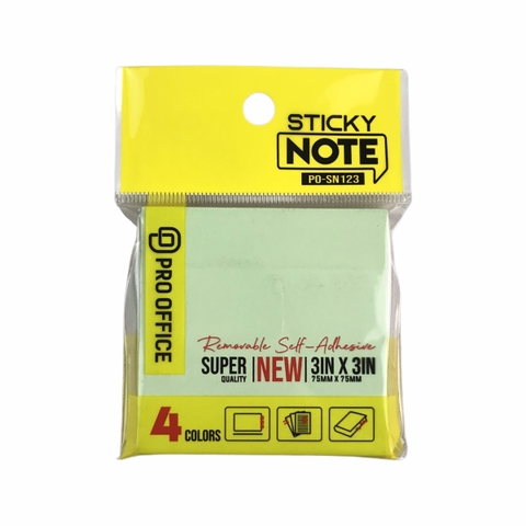 Giấy note Pro Office PO-SN123 3x3 inch 4 màu (12/240)