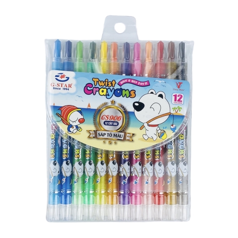 Bút sáp vặn Gstar GS-906 12 màu dài