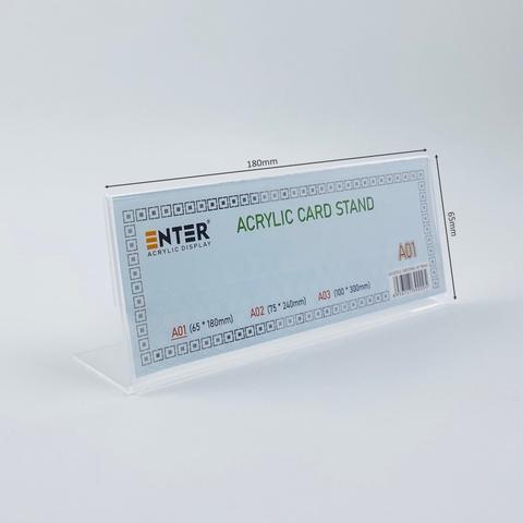 Kệ mica chức vụ 1 mặt Enter A01 180x65mm nhỏ, Biển chức danh, Bảng tên để bàn (20)