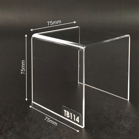 Kệ trưng bày mica 3 mặt uốn Enter TB114 75x75x75mm mica dày 2mm, Kệ livestream, Kệ mica chữ U trong suốt để đồ đa năng (20)
