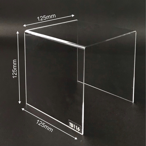 Kệ trưng bày mica 3 mặt uốn Enter TB116 125x125x125mm mica dày 2mm, Kệ livestream, Kệ mica chữ U trong suốt để đồ đa năng (20)