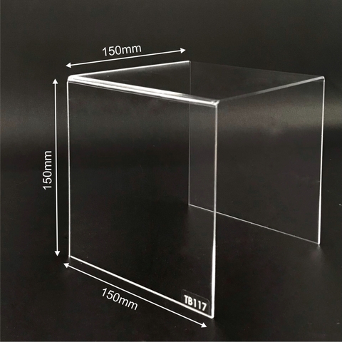 Kệ trưng bày mica 3 mặt uốn Enter TB117 150x150x150mm mica dày 2mm, Kệ livestream, Kệ mica chữ U trong suốt để đồ đa năng (20)