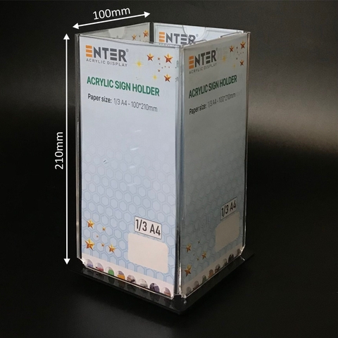 Kệ mica 4 mặt Enter E24B 100x210mm đế xoay (10)