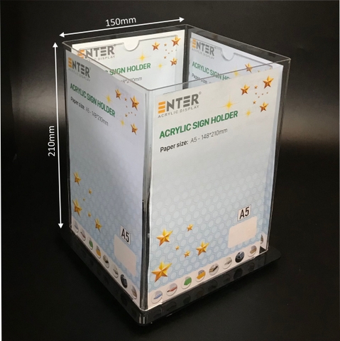 Kệ mica 4 mặt Enter E24C 150x210mm đế xoay (10)