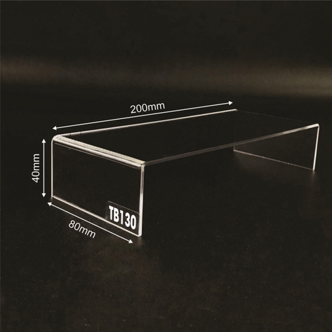 Kệ trưng bày mica 3 mặt uốn Enter TB130 200x80x40mm mica dày 3mm, Kệ livestream, Kệ mica chữ U trong suốt để đồ đa năng (20)