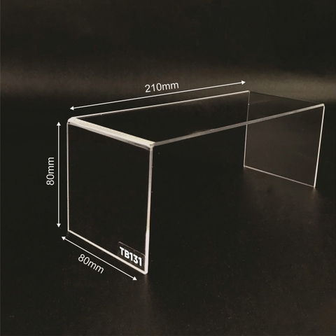 Kệ trưng bày mica 3 mặt uốn Enter TB131 200x80x80mm mica dày 3mm, Kệ livestream, Kệ mica chữ U trong suốt để đồ đa năng (20)