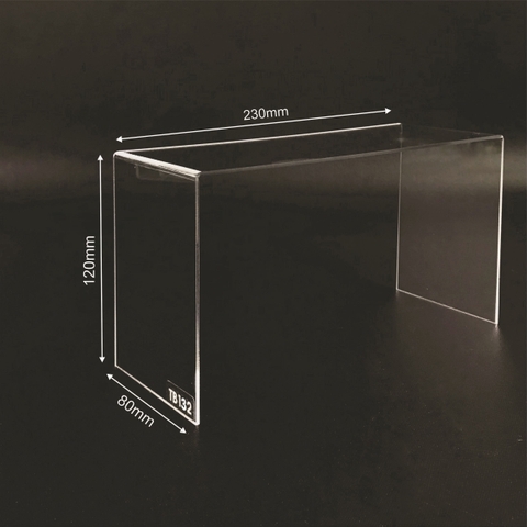 Kệ trưng bày mica 3 mặt uốn Enter TB132 200x80x120mm mica dày 3mm, Kệ livestream, Kệ mica chữ U trong suốt để đồ đa năng (20)