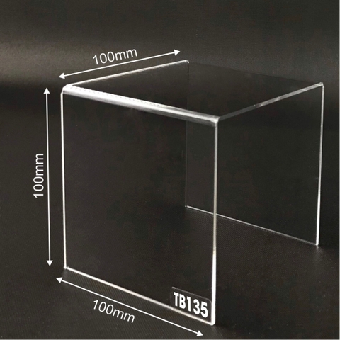 Kệ trưng bày mica 3 mặt uốn Enter TB135 100x100x100mm mica dày 3mm, Kệ livestream, Kệ mica chữ U trong suốt để đồ đa năng (20)