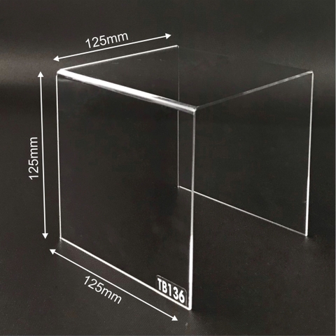 Kệ trưng bày mica 3 mặt uốn Enter TB136 125x125x125mm mica dày 3mm, Kệ livestream, Kệ mica chữ U trong suốt để đồ đa năng (20)