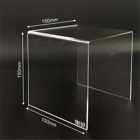 Kệ trưng bày mica 3 mặt uốn Enter TB137 150x150x150mm mica dày 3mm, Kệ livestream, Kệ mica chữ U trong suốt để đồ đa năng (20)