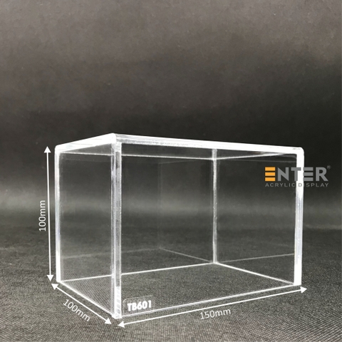Hộp mica không nắp Enter TB601 100x150x100mm mica dày 5mm, Khay chia ngăn kéo hộc tủ, Khay nhựa đựng đồ dùng, Hộp chống bụi