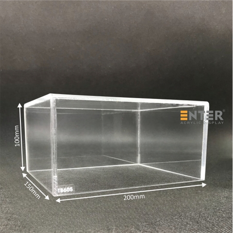 Hộp mica không nắp Enter TB605 150x200x100mm mica dày 5mm, Khay chia ngăn kéo hộc tủ, Khay nhựa đựng đồ dùng, Hộp chống bụi