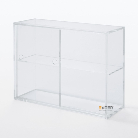 Kệ trưng bày mica Enter TB701 250x85x165mm 2 tầng cửa lùa