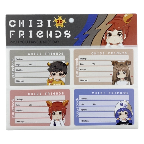 Nhãn tên FT Chibi Friends N148 (50)