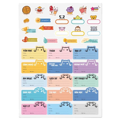 Nhãn tên FT sticker Animal N640 (50)