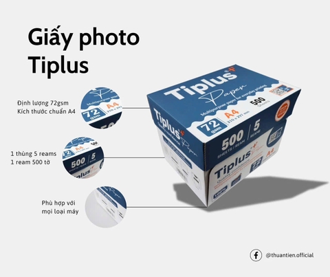 Giấy Tiplus 210x297mm 70gsm A4